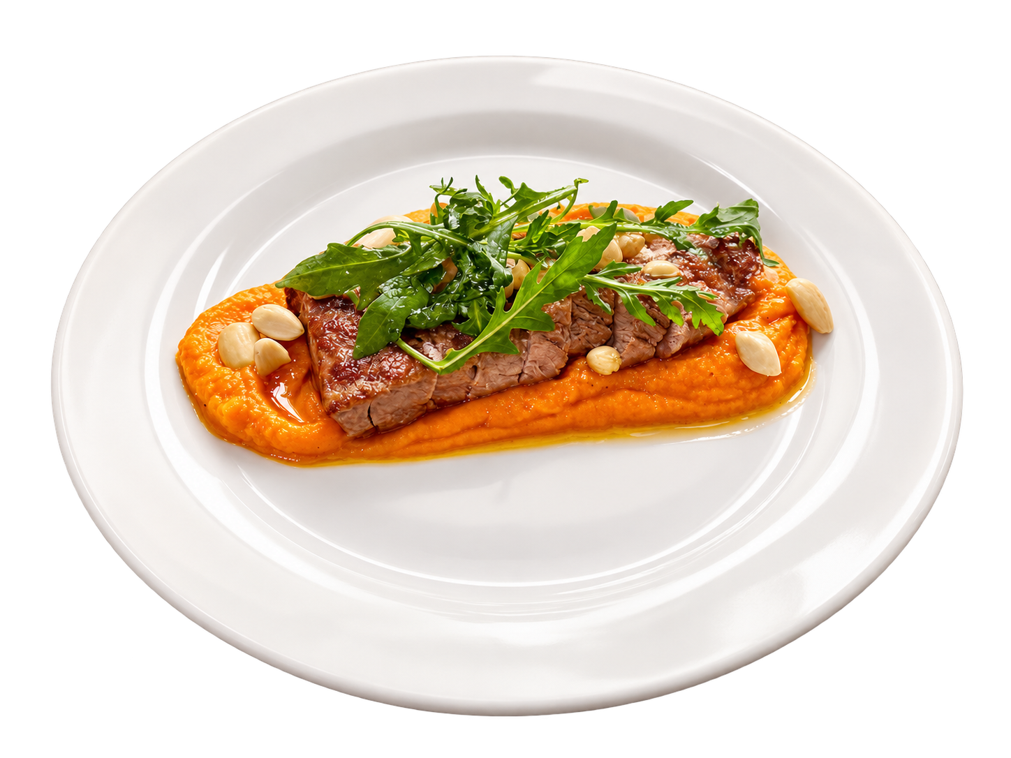 Carne con rúcula