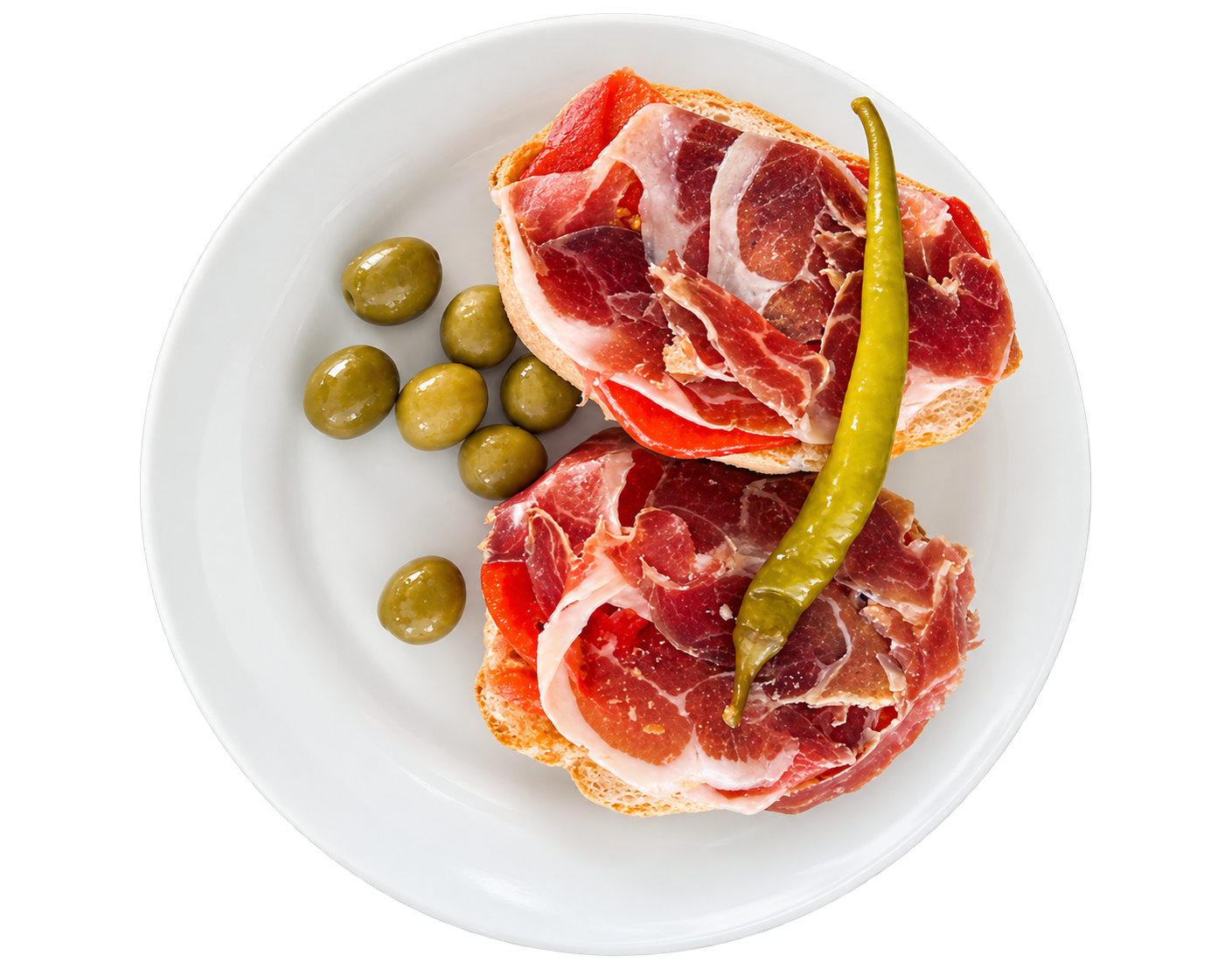 Pan con jamón